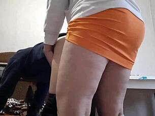 lesbian play ignites during shopping trip absence