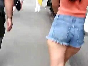 Street skirts LIFTING to REVEAL sexy BIG ASSES