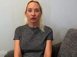 i'm loser cuffed giving footjob to milf stella e01