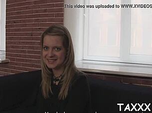 Casting Slut's Subtle Tease Turns into Hardcore Blowjob Fuck