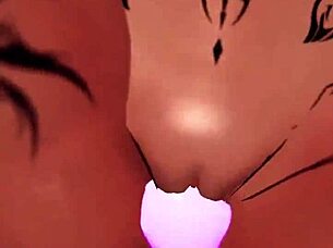 Horny Trans Girl Rides Dildo Hard in VR and Cums Explosively