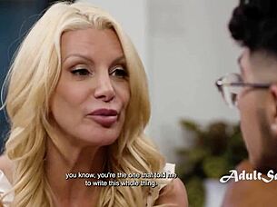 blonde milf tempts with kinky taboo wife play