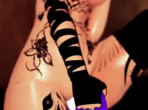 Horny Trans Girl Rides Dildo Hard in VR and Cums Explosively