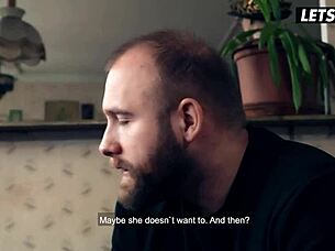 hey angel wicky, take these two monster cocks in horny bathroom threesome cum in mouth!