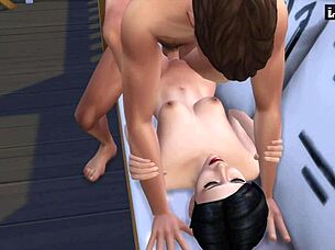 Wife cheats hard on hubby with intense pussy pounding