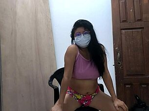 Busty Milf Slowly Strips Teasing Pussy in Intimate POV