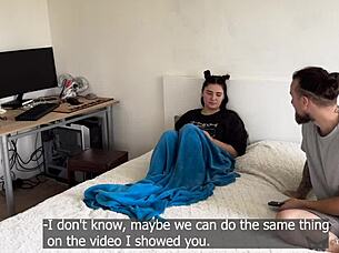 gamer girl rides stepbro's cock after blackmail exposure