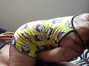 CURVY COLOMBIAN WIFE'S BIG NATURAL TITS BOUNCE IN HOMEMADE FUCK!