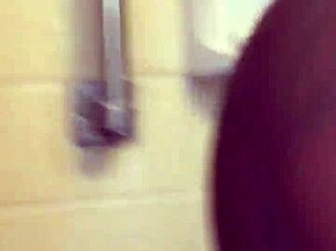 Shower Voyeur Couple Ends in Ebony Lesbian Double Facial Cumshot