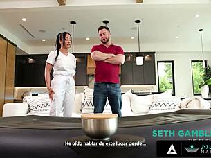 yo jennifer white busty masseuse gives nuru cock ride with facial finish