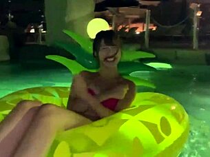 【配信専用】 Hina 22yo Student PART 2 Hotel Pool Summer Girl Shenanigans