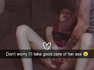 Roommate's Girlfriend Bound Dildo Fucked Rough Snapchat