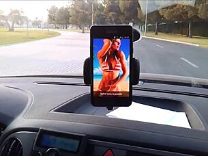 Interactive Bikini Babe Bounces Massive Tits on Beach