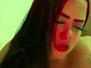 Big tits bounce on monster black cock in wild facial cumshot