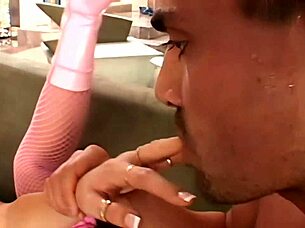 Blonde slut in lingerie heels gaping ass fucked doggystyle bedroom