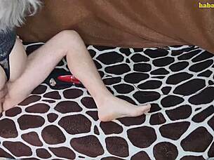 roommate in lingerie moans hard from intense creampie orgasm