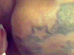 Shower Voyeur Couple Ends in Ebony Lesbian Double Facial Cumshot