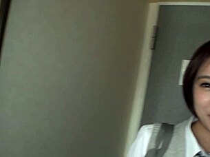 gal girlfriend's tanned skin and perky tits shine in homemade doggystyle