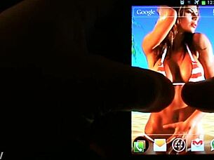 Interactive Bikini Babe Bounces Massive Tits on Beach