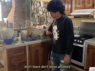 jealous husband spies friend pounding wife doggystyle in their home