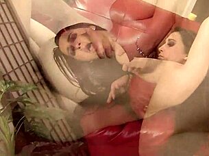 valerie kay's oiled saggy tits jiggle as bbc rough fucks her gaping ass