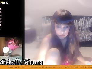 spy cam catches sexy brunette michella's new look in vienna webcam