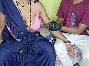 young slut sniffs milf panties before rough cowgirl