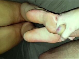 Step-mommy's fat ass fingered sexy by horny feet lover