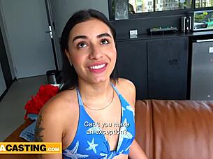 miss colombia teen slut caught rough fucking in casting