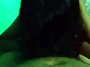 YOUR YOUNG LATINA SUCKS DADDY'S COCK BENT OVER POV!