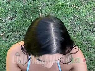 Lina Nakamura sucked and rode John Coffee's BBC dry in parking