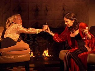 Penny Flame's sexy heels anal creampie on stairs