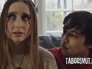 pervy therapist tricks brunette couple into rough 3some pussy licking