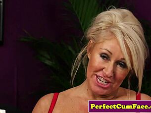 British Mature Saggy Tits Star Sucks Cock In Steamy Interview Threesome