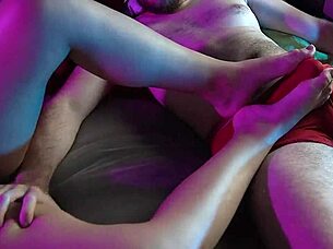 damn that cute tease made him cum through his pants on his face