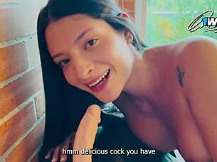 ohh this latina slut plays dirty with her big ass anal toy umm so hot