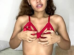 petite big ass girl sucks dildo cums hard