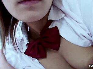 japanese uniform pickup leads to uncensored pov creampie casting fuck