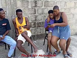 sneaked out for compound boyfriend quickie then fucked his friends too