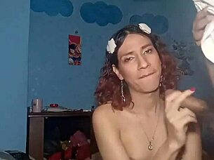 Real femboy crossdresses in lingerie for hot update