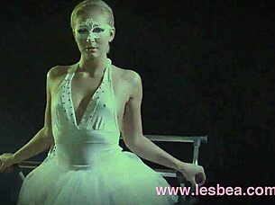 Innocent Ballerina Licked Sensually by Halloween Witch