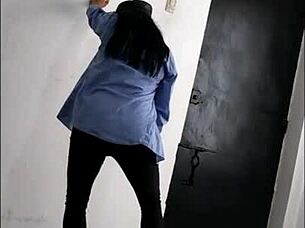 curvy latina social worker dances big tits ass for kinky raise