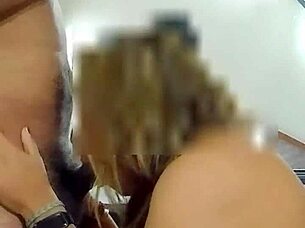 Curvy latina polishes muscular cock perfectly