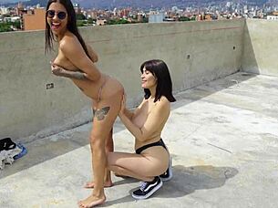 big natural tits licked in outdoor latina threesome cumshot