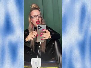 Femdom bimbo instructs crossdressing jerk off for sissy fantasy