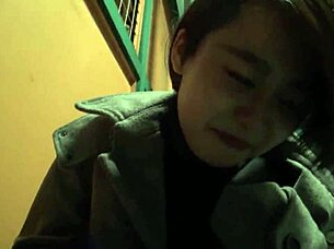 japanese babe remote vibe night alley walk teasing