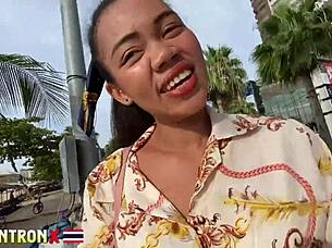 tiny thai teen screams loving every doggystyle pound!