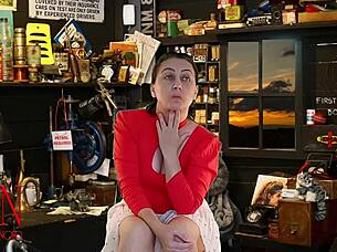 sexy legs in high heels tease you up close