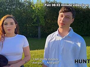 cuck watches as i pick up and pound his hot girlfriend outdoors