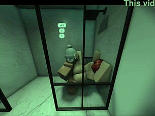 gf catches shower wants monster cock together rub